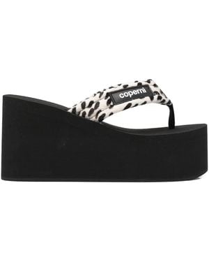 Coperni 95Mm Rubberized-Logo Sandals - Black