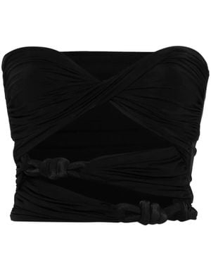 Maygel Coronel Atarraya Crop Top - Black
