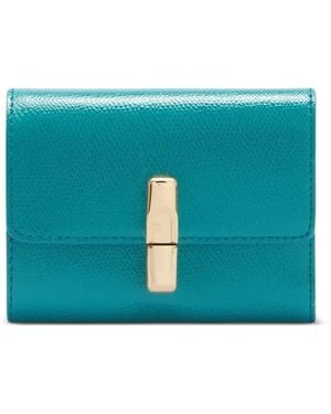 Furla Small Iride Grained-leather Compact Wallet - Blue