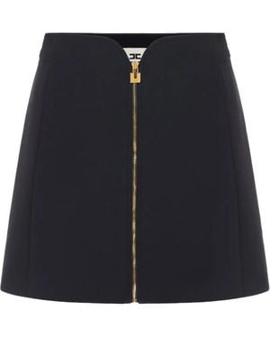 Elisabetta Franchi ジップ ミニスカート - ブルー
