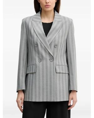 Sisley Blazer a rayas - Gris