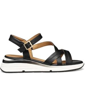 Geox Crossover-Strap Buckle-Fastening Sandals - White