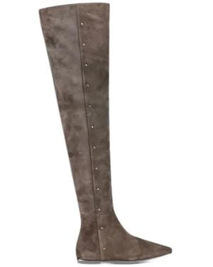 Max Mara "Mas Pietra" High Boot - Brown