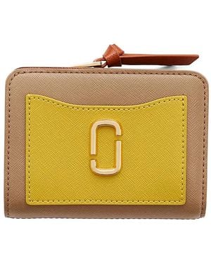 Marc Jacobs Zip-fastening logo-compact wallet - Amarillo