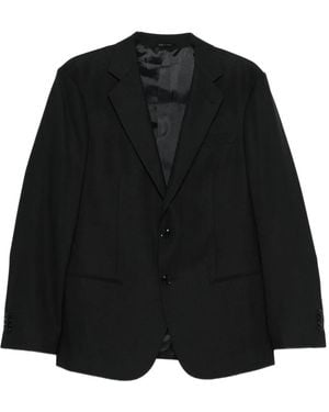 Giorgio Armani Blazer de lana con botones - Negro