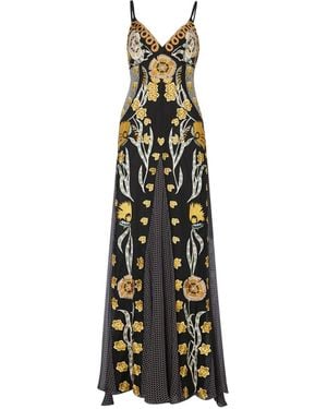 Temperley London Remi Floral-Embroidered Maxi Dress - Black