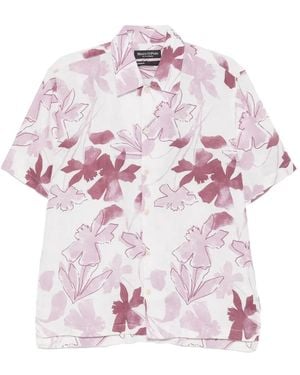 Marc O' Polo Floral-Print Short-Sleeve Shirt - Pink