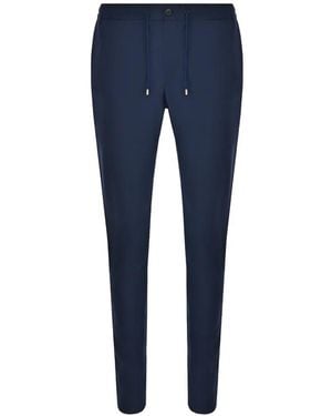 Pal Zileri Drawstring-Waist Tapered Trousers - Blue