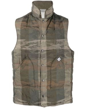 Mackintosh Osaka Camouflage-Pattern Gilet - Green