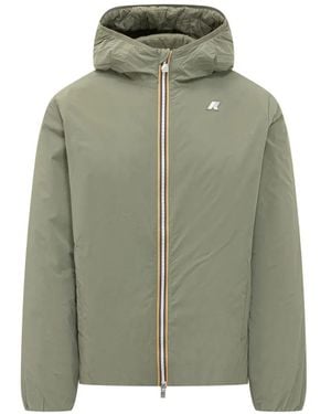 K-Way Plain Warm Hooded Jacket - Green