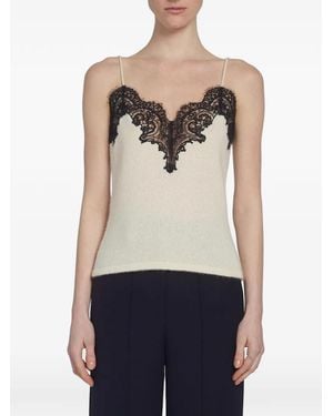 Adam Lippes Beatrix Lace-Trimmed Camisole - Blue