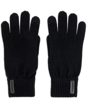 Emporio Armani Logo-Patch Gloves - Black