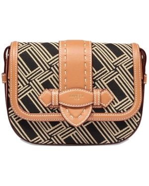Lancel Sienna ジオメトリックパターン ショルダーバッグ - ブラウン