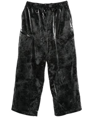 Y-3 High-Shine Tie-Dye Trousers - Grey