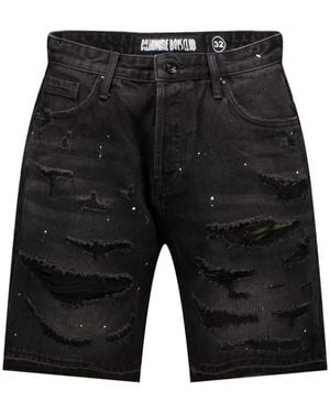 BBCICECREAM Outer Limit Jeans-Shorts Im Distressed-Look - Schwarz