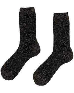 ANT45 Atene Animal-Print Socks - Schwarz