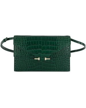 Tom Ford Crocodile-Effect Shoulder Bag - Green