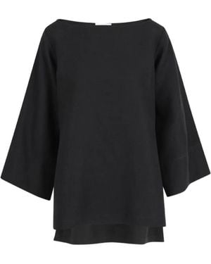 The Row Flared Sleeve Blouse - Black
