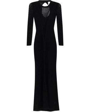 Isabel Marant Open-Back Knitted Maxi Dress - Black