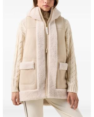 Bogner Lona Shearling-Trim Gilet - Natural
