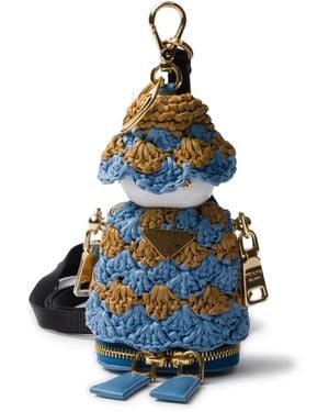 Prada Soft Robot Taschenanhänger - Blau