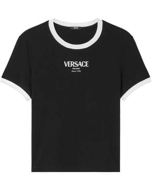 Versace Top With Print - Black