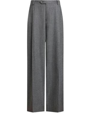 12 STOREEZ Drago Pleated Trousers - Grey