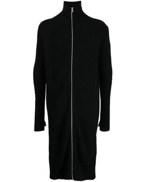Ann Demeulemeester Zip-Up Coat - Black