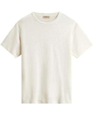 Woolrich T-Shirt aus Leinen - Weiß