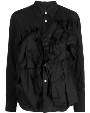 Comme des Garçons ラッフル シャツ - ブラック