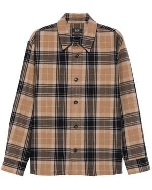 A.P.C. Plaid Check-Pattern Shirt - Brown