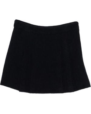 Thelaurent Pleated Mini Skirt - Black