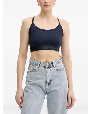 MICHAEL Michael Kors Soutien-Gorge À Bretelles Croisées Dans Le Dos Et Bande À Logo - Bleu