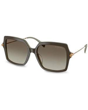 Michael Kors Geometric-Frame Sunglasses - Metallic