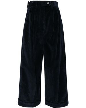Kolor Corduroy Pleat-Detail Trousers - Blue