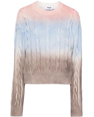 MSGM Kabelgebreide Trui - Meerkleurig