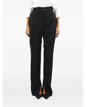 Elisabetta Franchi Drawstring Split-Ankle Pants - Black