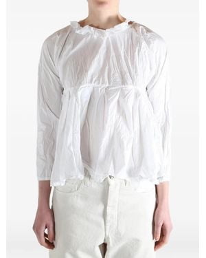 Daniela Gregis Ruffled Cotton Shirt - Weiß