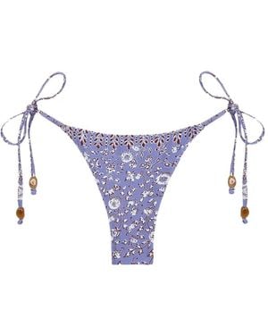 Tropic of C Bas De Bikini Praia À Fleurs - Purple