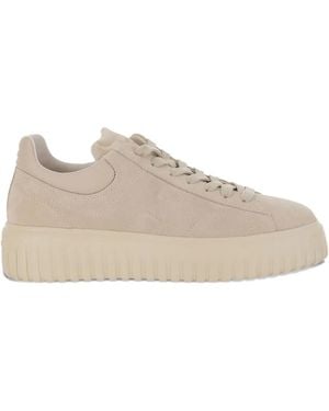 Hogan Lace-up platform trainers - Natur