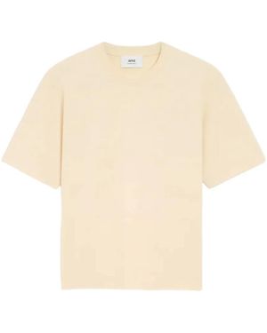 Ami Paris Ami De Coeur Short-Sleeve T-Shirt - Natural