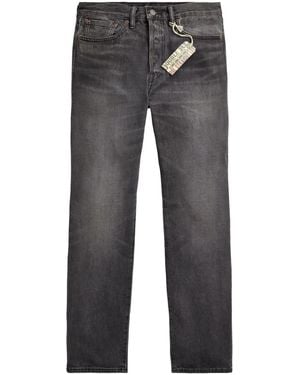 RRL Vaqueros Slim De Talle Alto - Gris