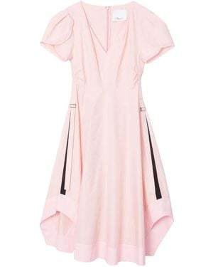 3.1 Phillip Lim パフスリーブ ドローストリングドレス - ピンク