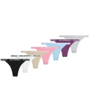KARL LAGERFELD Perizomi Con Logo (3 Pezzi) - Bianco