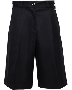 Herno Cotton Knee-Length Shorts - Blue