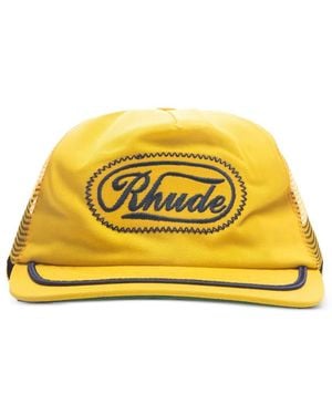 Rhude Patch Trucker Hat - Yellow
