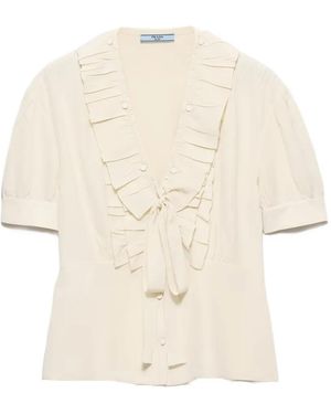Prada Marocain Shirt - Natural