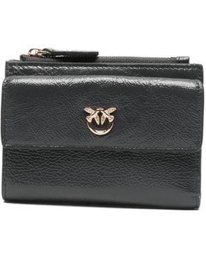 Pinko Love Birds Leather Wallet - Black