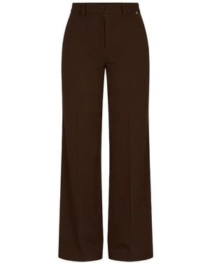 Liu Jo Pressed-Crease Wide-Leg Pants - Brown
