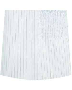 Deiji Studios Striped-Pattern Mini Skirt - White